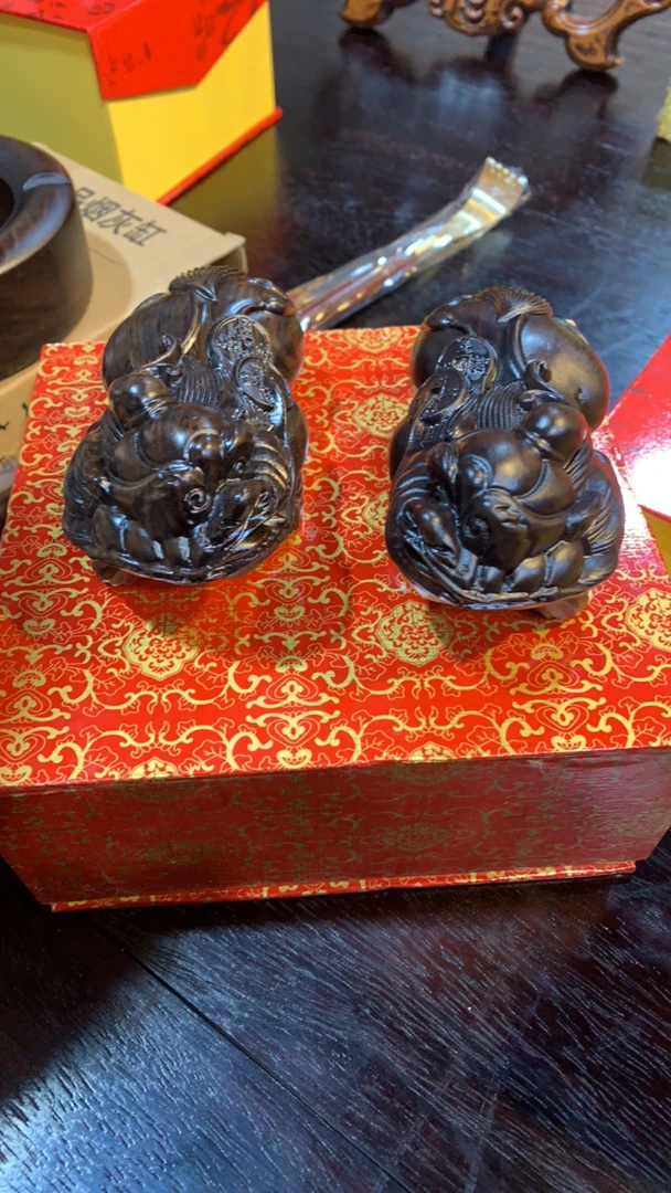 手工艺非遗 貔貅摆件一对