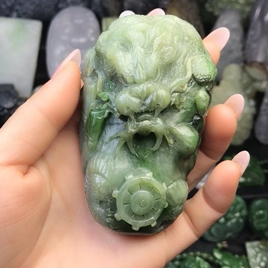 和田玉（碧玉）未镶嵌把件