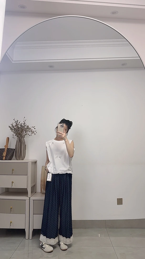 女士轻奢波点裤55