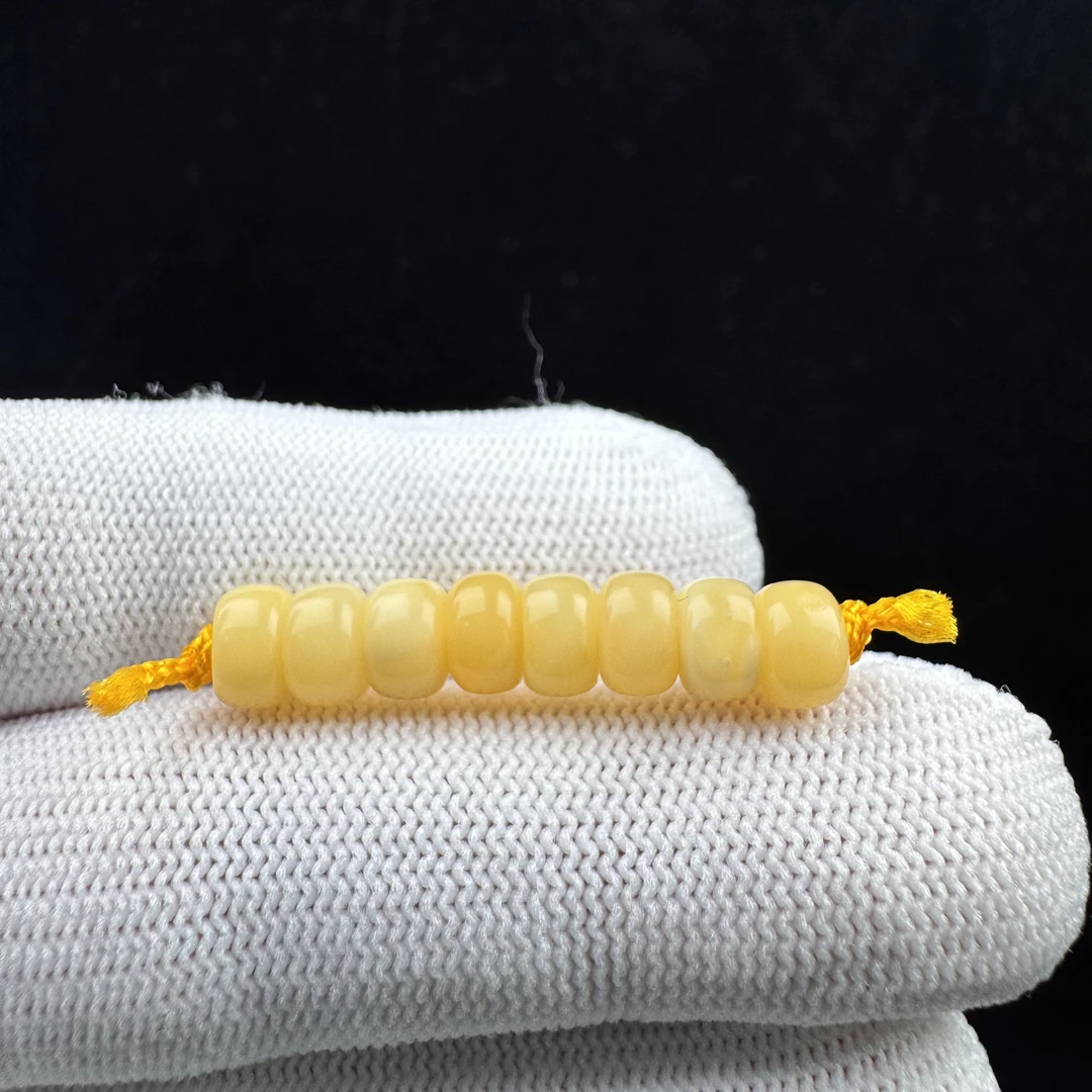 K3683天然原矿蜜蜡 隔珠6.5mm支持复检假一罚十