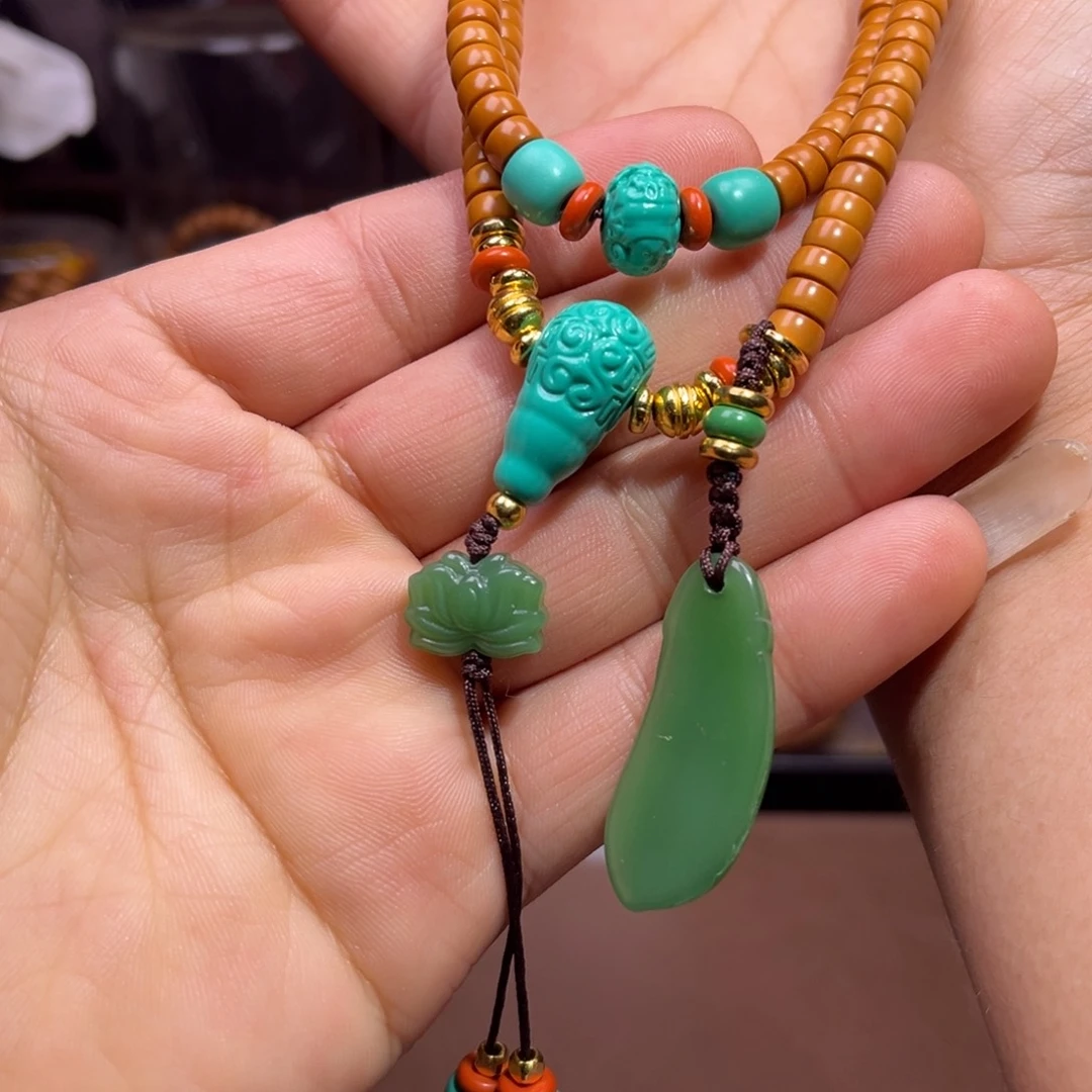 橄榄核手串/手链6.0满配脖挂药片