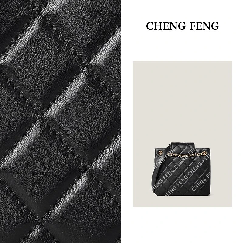 2024新款潮女包链条包单肩包大容量斜挎包X8003黑色