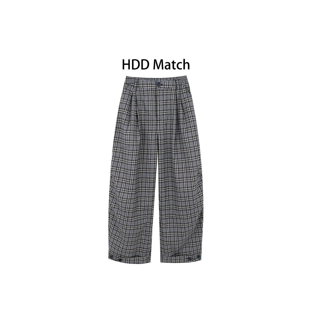 HDD- "格子美学" 秋季女款棋盘格定制休闲裤   Y8524