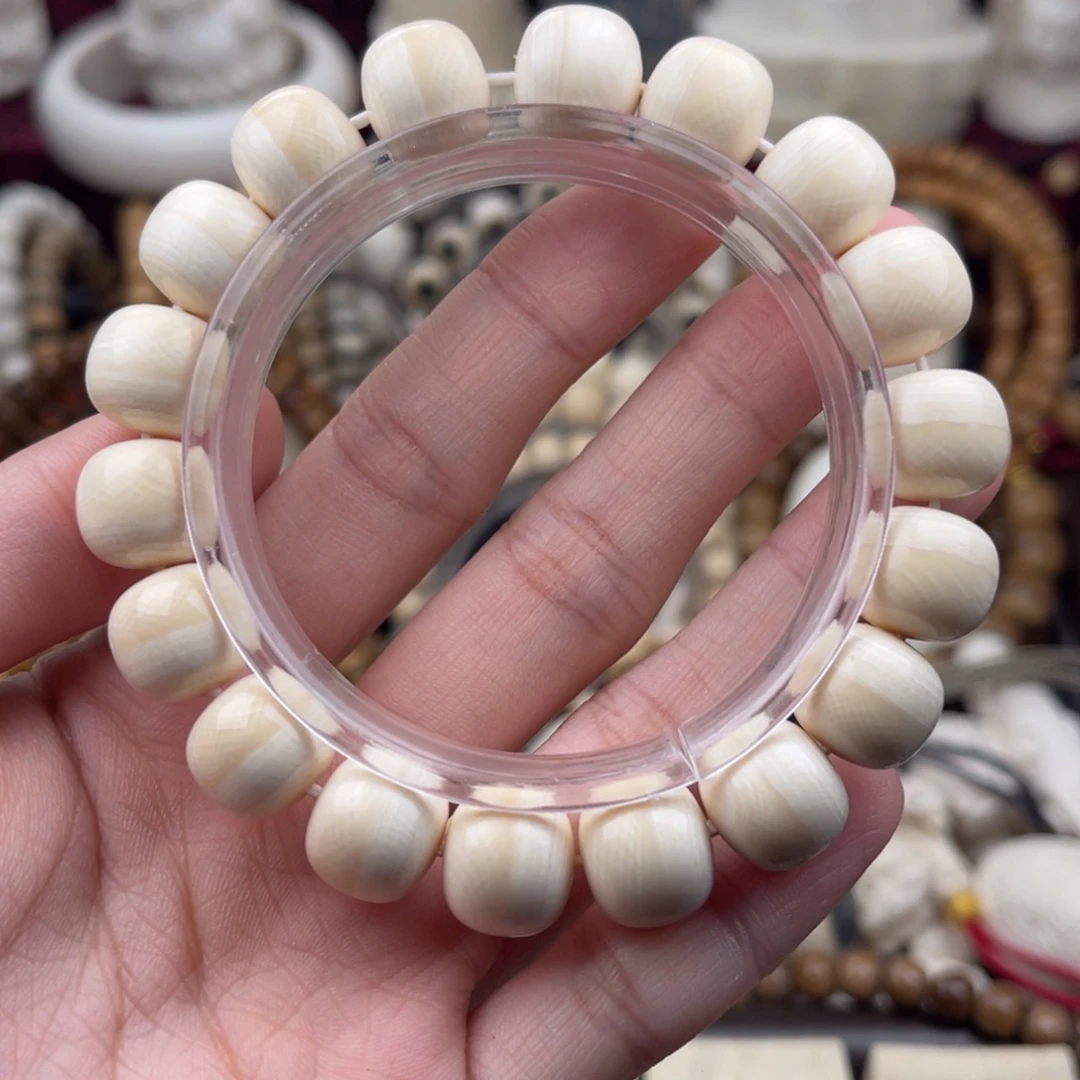 猛犸象牙手串/手链/手镯11✖️12冰汉堡