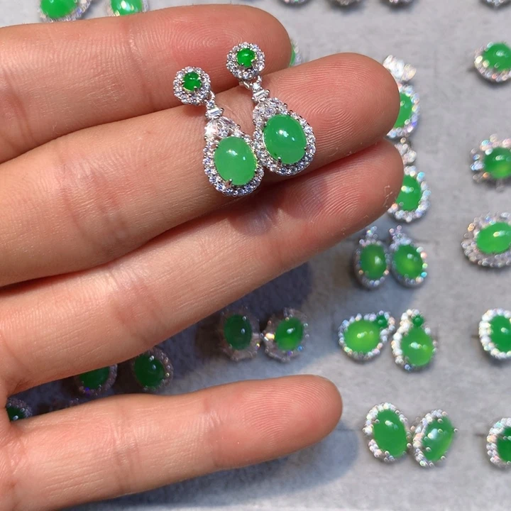 翡翠未镶嵌戒指翡翠耳坠