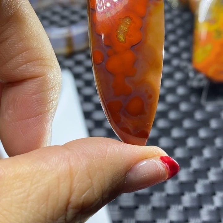 玛瑙/玉髓颈饰足银镀金镶嵌老*