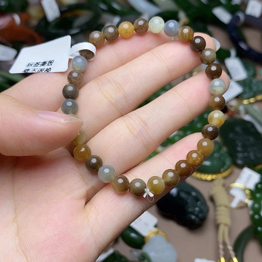 手串未镶嵌和田玉（糖玉）