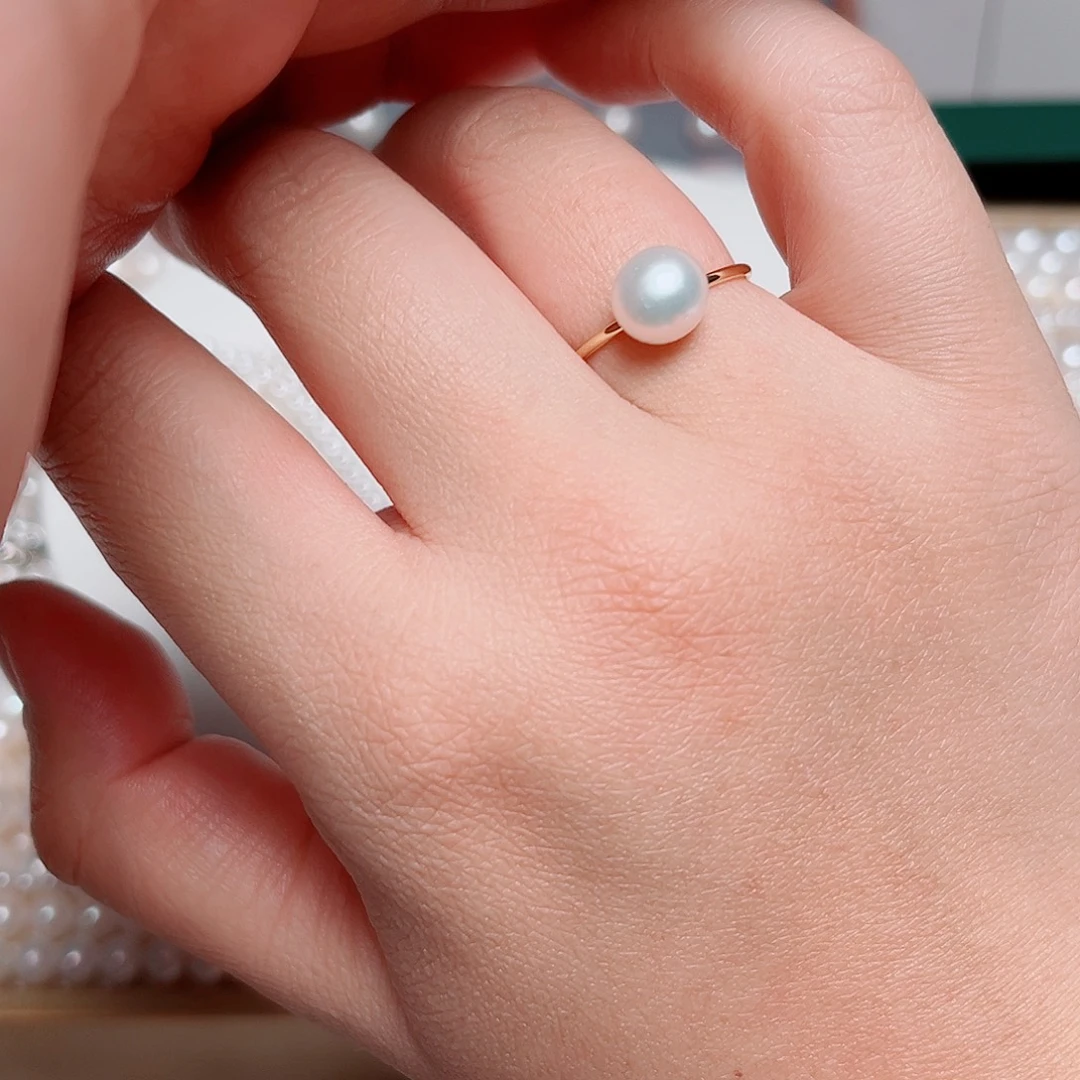 手绳银S925镶嵌淡水珍珠8