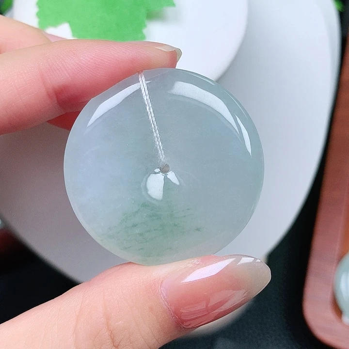 翡翠未镶嵌颈饰平安38.6-5.6