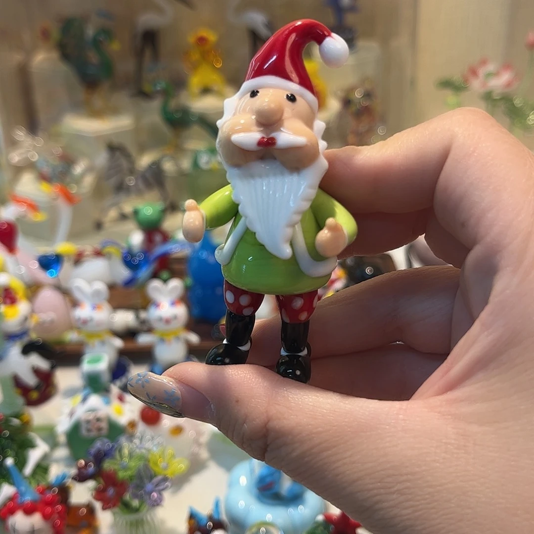 琉璃手工艺品圣诞老人精工