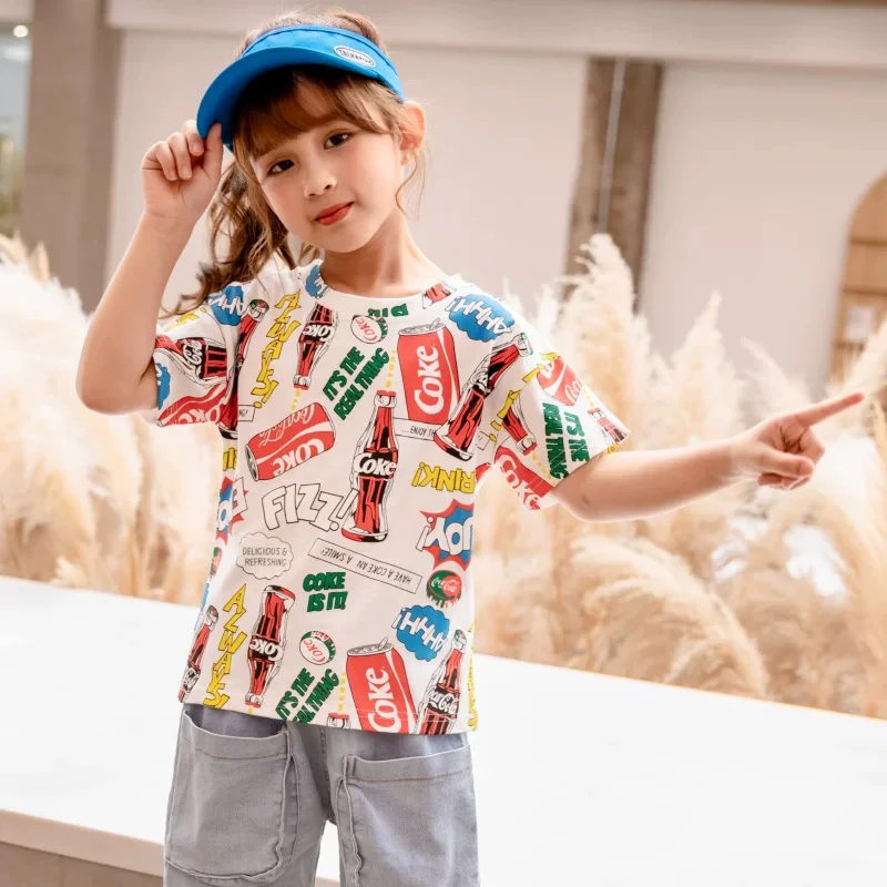 2025男女童短袖衫拍一发二纯棉夏季儿童短袖