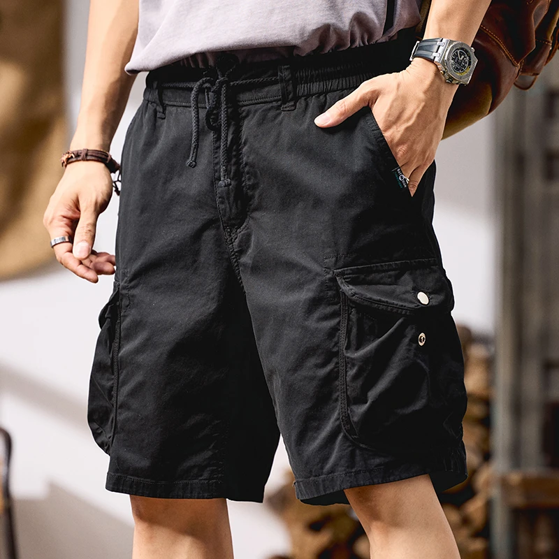 夏季薄款免烫中腰工装短裤青春流行青年百搭户外休闲工装风短裤男