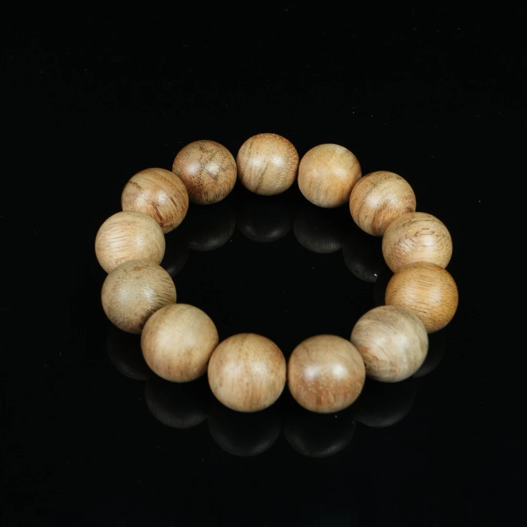 3899老文莱沉香软丝红油花香大手串1.8cm  19.7g