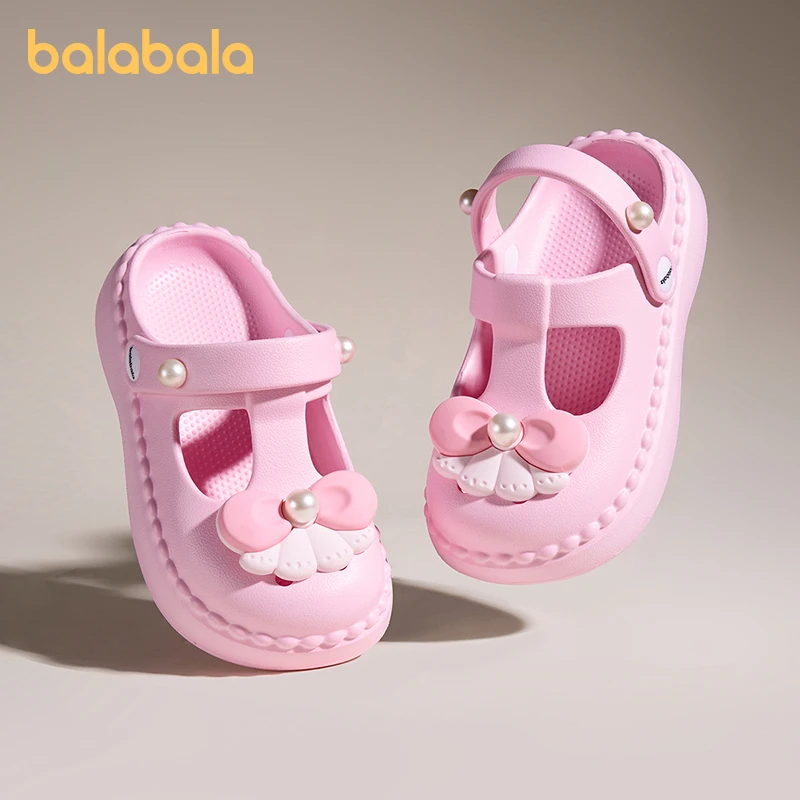 巴拉巴拉儿童拖鞋女童夏季宝宝洞洞鞋公主凉拖防滑软底女孩沙滩鞋
