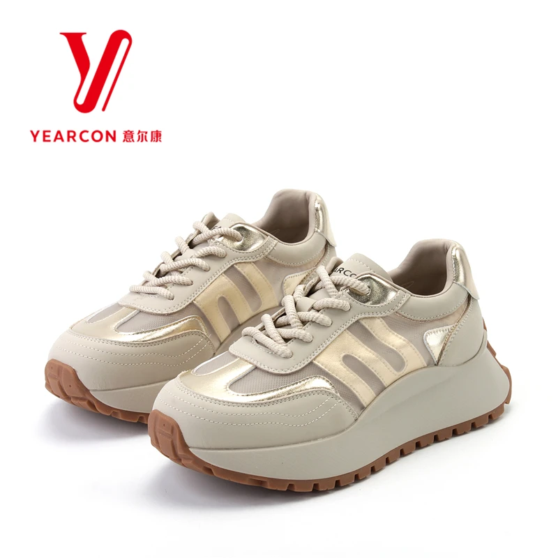 意尔康女鞋单鞋板鞋时尚气质休闲运动慢跑鞋潮流百搭48118Y