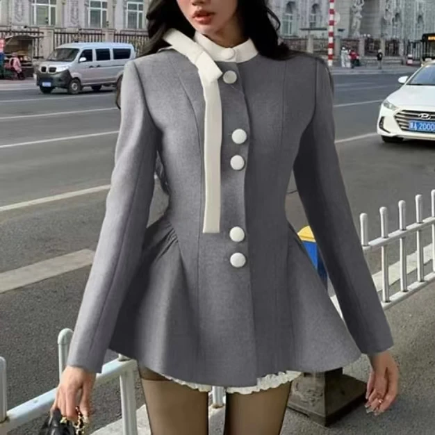 岚岚大码女装秋冬款新款时尚潮流毛呢外套2588