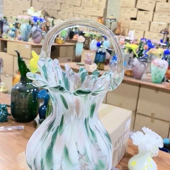 琉璃花瓶高24厘米口径6