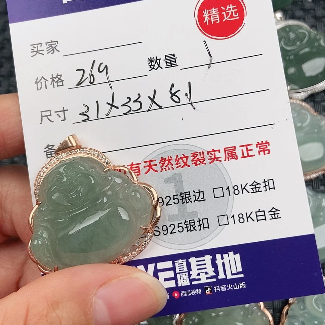 翡翠银S925镶嵌颈饰