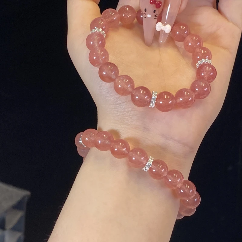 【518草莓酱】草莓晶手串原创小众设计