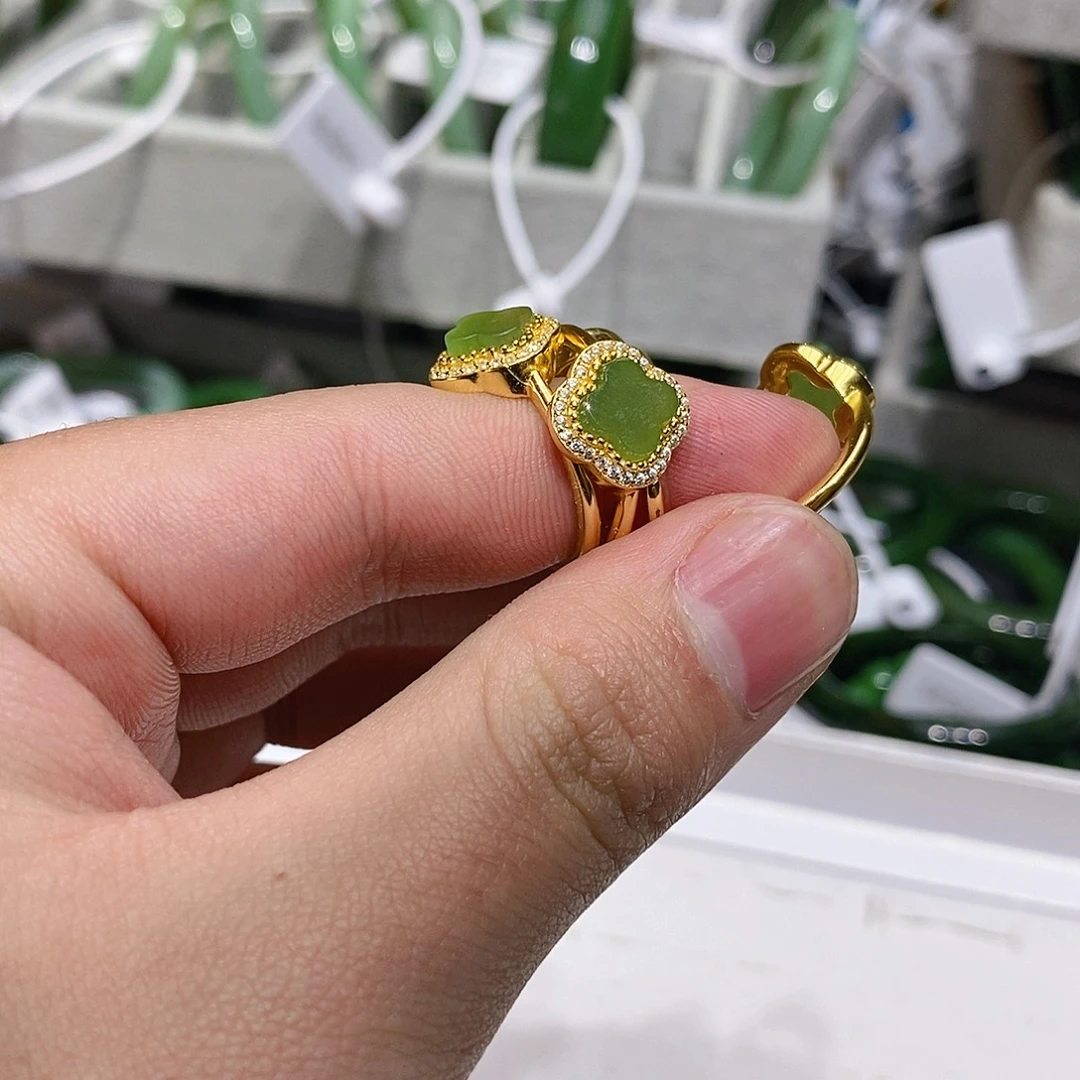 和田玉（碧玉）未镶嵌戒圈