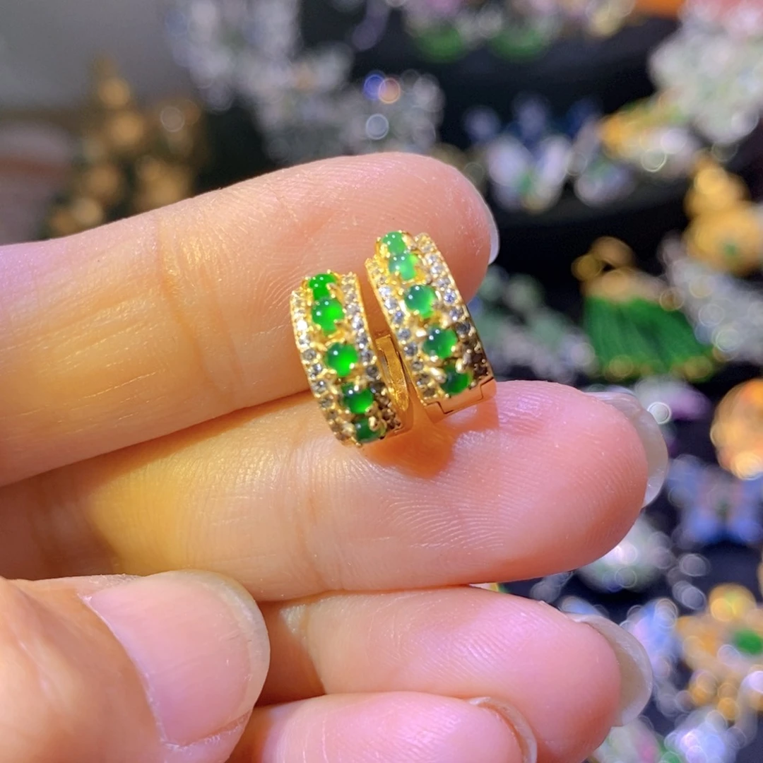 翡翠银S925镶嵌颈饰天然翡翠