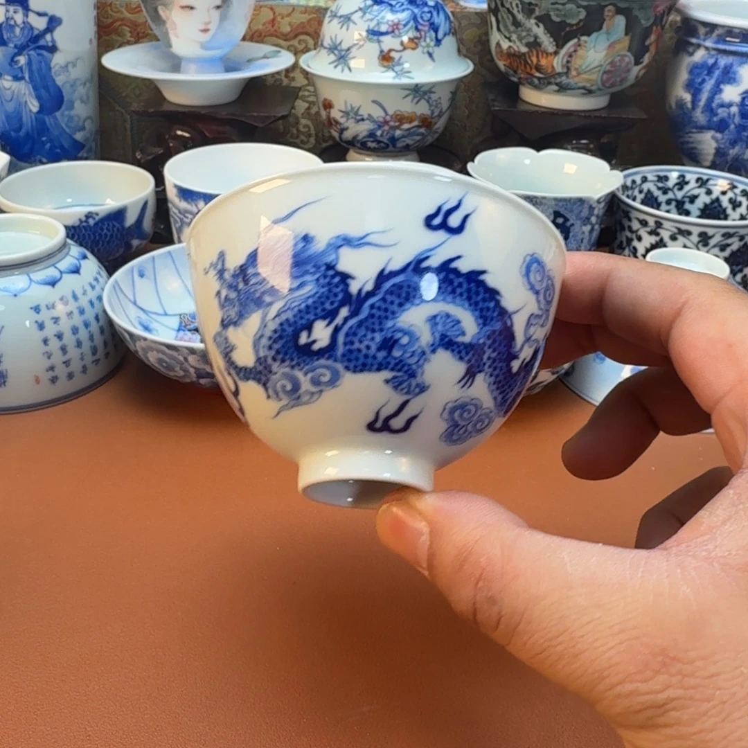 杯子陶景德镇全手工手绘陶瓷