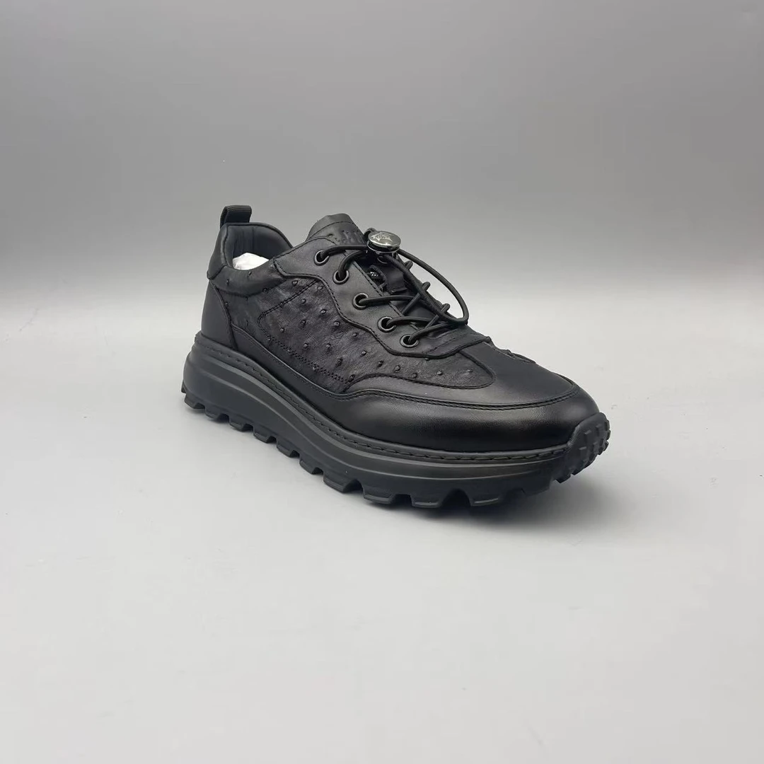 （孤品微瑕介意勿拍）新款轻质厚底系带男士皮鞋休闲鞋 405