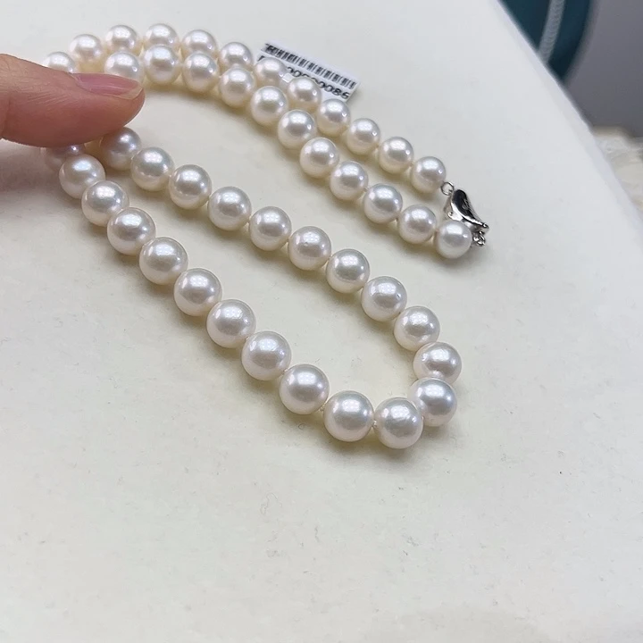 颈饰银S925镶嵌淡水珍珠➕9高品极光炫彩