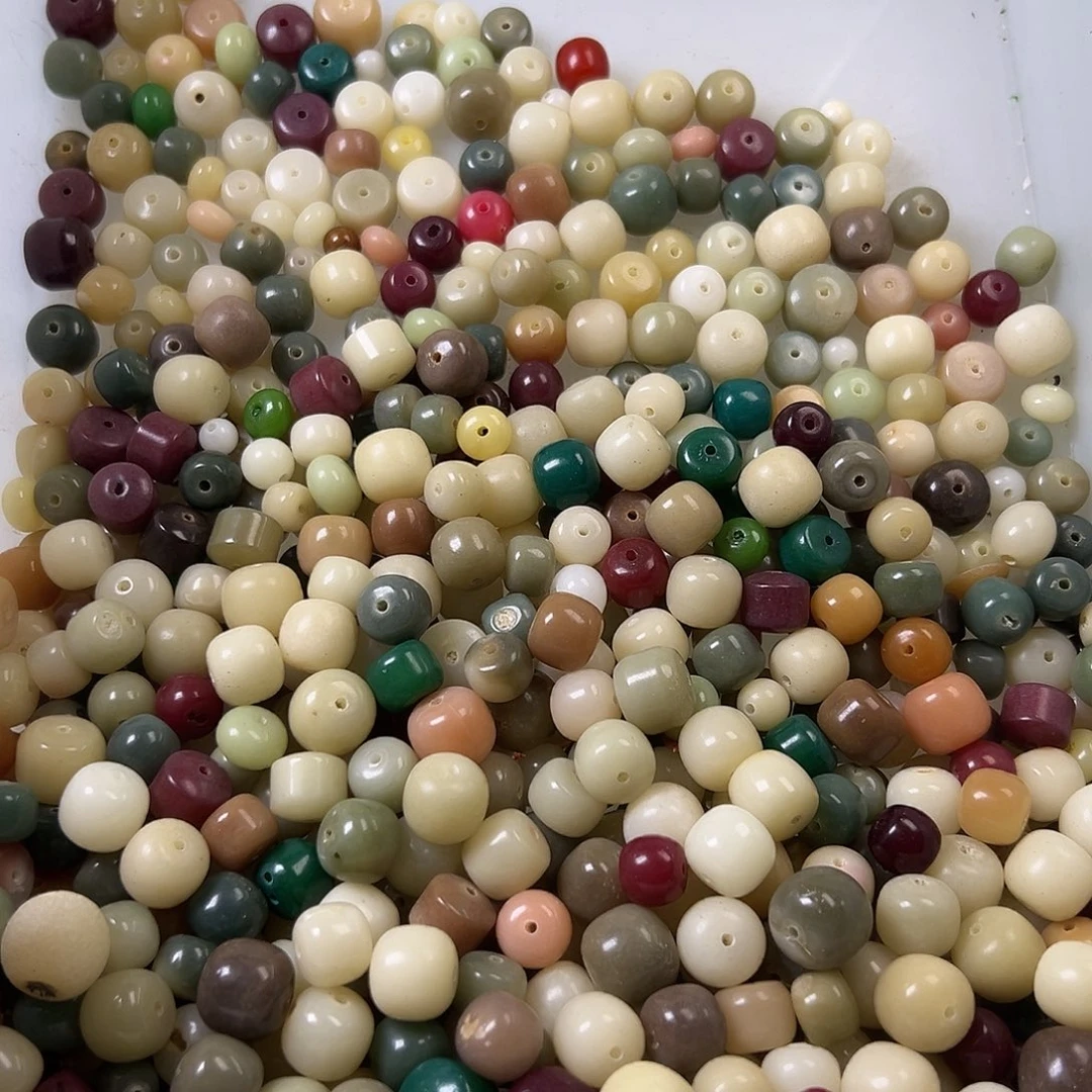 菩提根/象牙果手串瑕疵金轮混300颗卡牌加200颗有坏