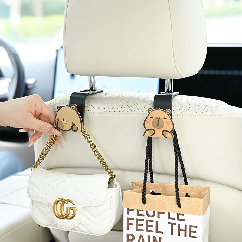 车载座椅背后挂钩车内椅背挂袋汽车后排多功能座位靠背小收纳包包