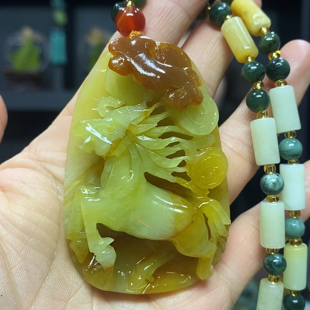 未镶嵌岫玉挂件吊坠