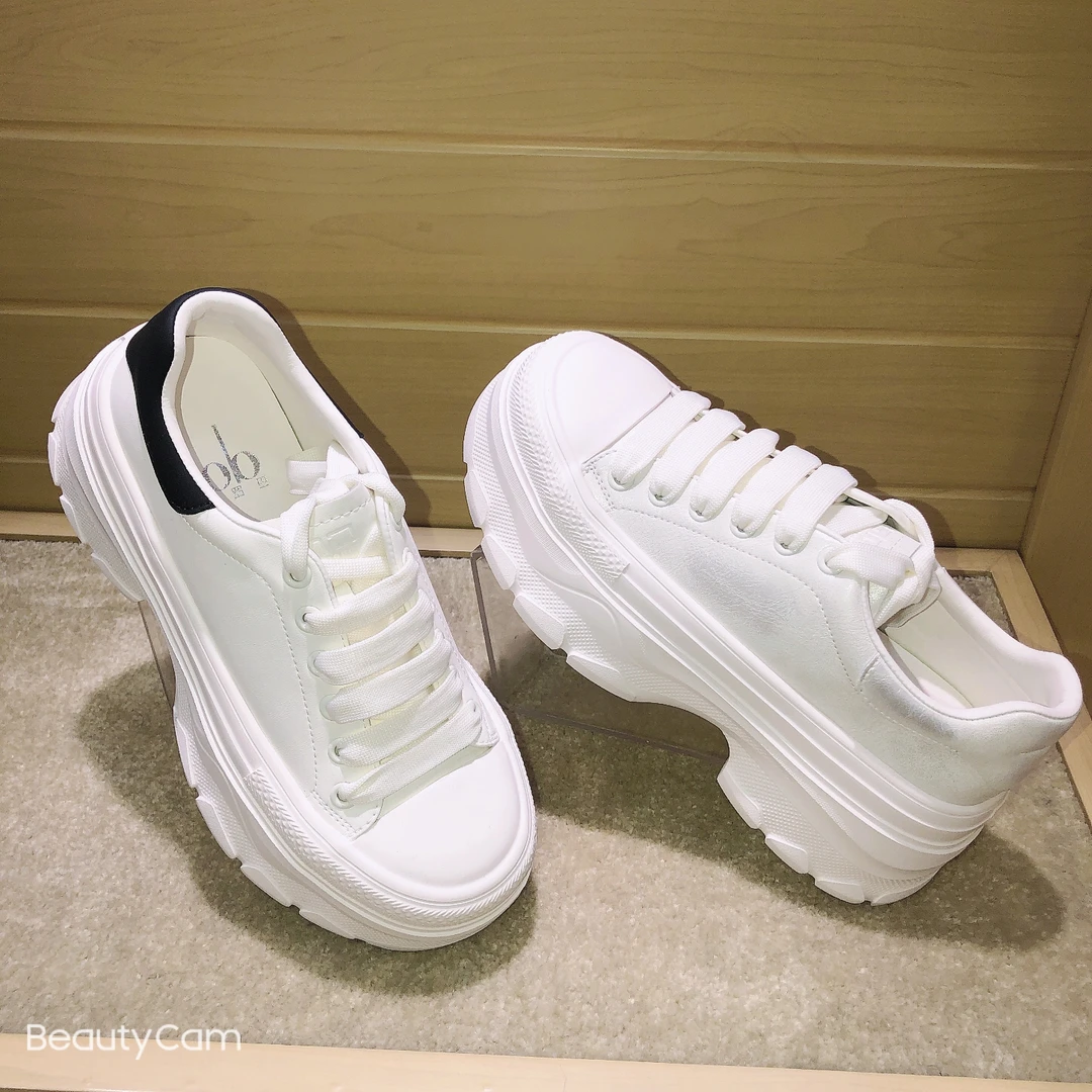 厚底增高松糕鞋女百搭小白鞋运动休闲鞋