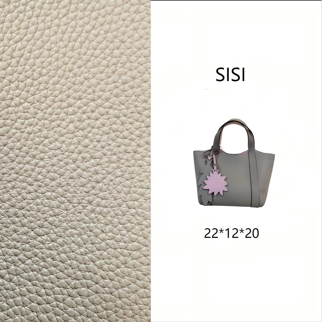 【尺寸：22*12*20】SISI原创设计真皮女包  D9560-斑鸠灰拼粉色