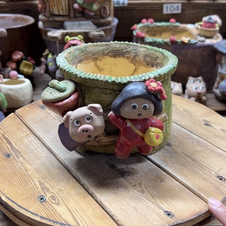 嘻哈多肉花盆百搭