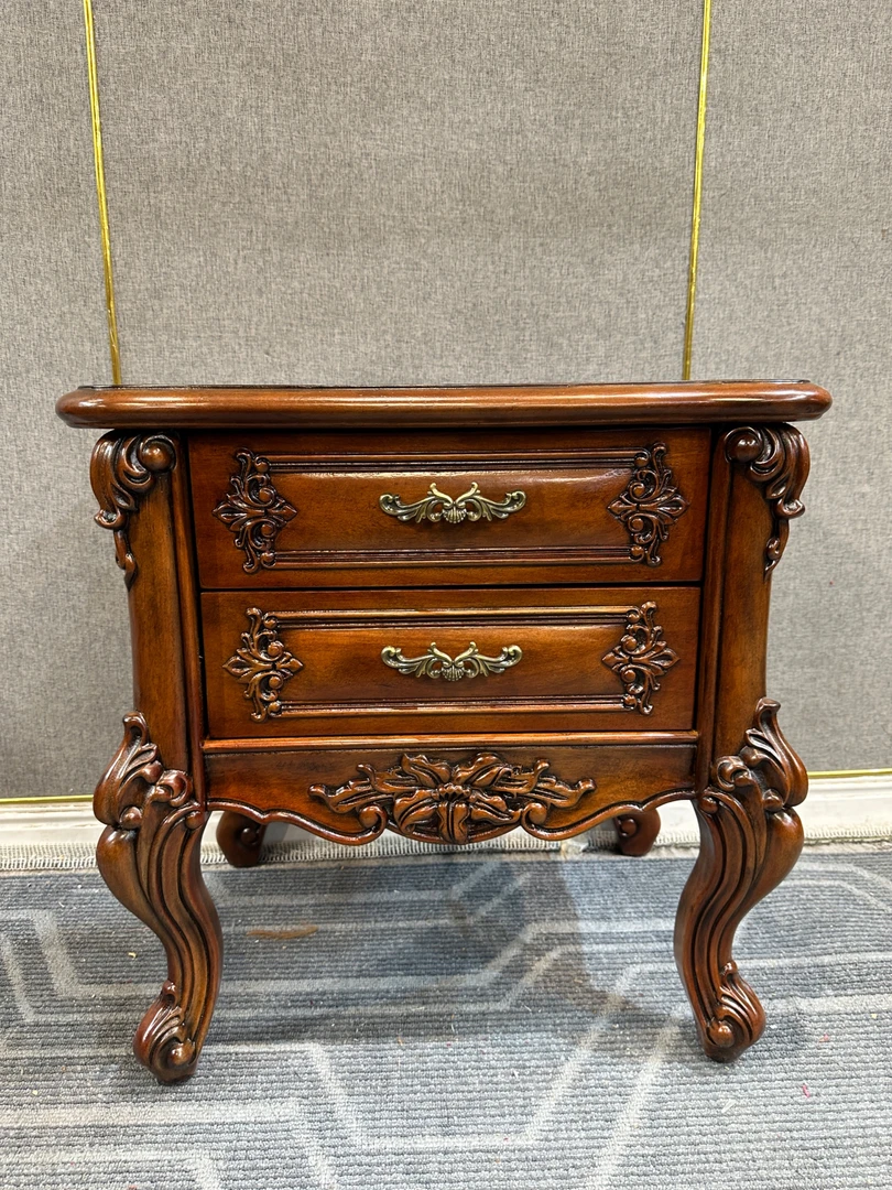 160床头柜长600*宽420*高590美式欧式做旧雕花