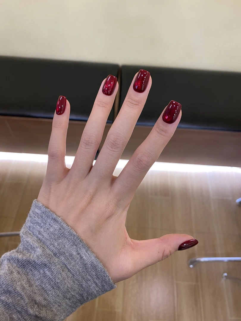 [ 红宝石 ] 一尔 玻璃珠猫眼 红色宝石 纯手工穿戴甲