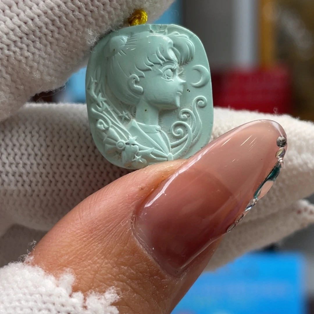 绿松石未镶嵌挂件