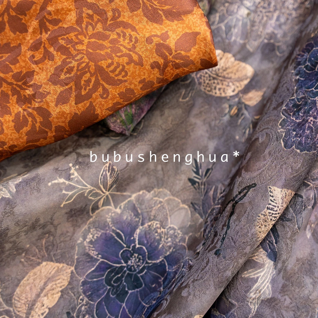 重缎香云纱紫气福禄（40姆米）-731R（不退不换）