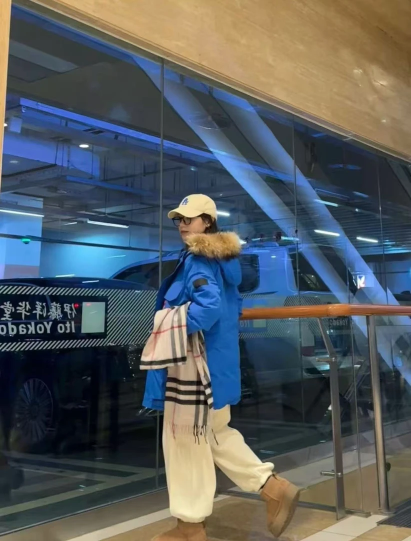 【我鸟】情侣中长款白鸭绒休闲百搭保暖秋冬派克羽绒【胸前岛屿标】