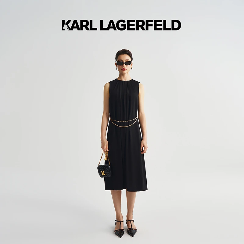 【粉丝专享】KARLLAGERFELD夏季新款无袖连衣裙老佛爷M22E1320