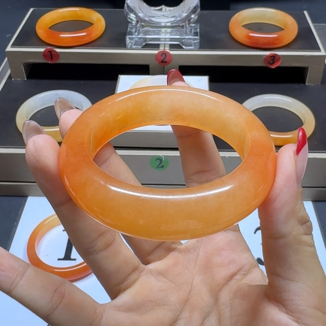 石英质玉（黄龙玉）未镶嵌手镯54.8