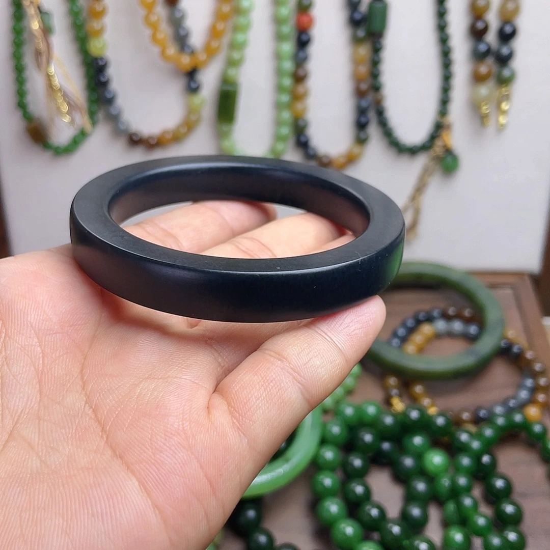 和田玉未镶嵌手链56