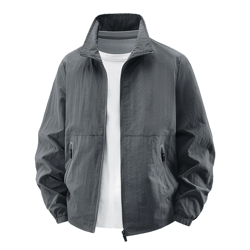 【专柜品质】外套男士春秋季运动户外青中年速干立领休闲男夹克上衣