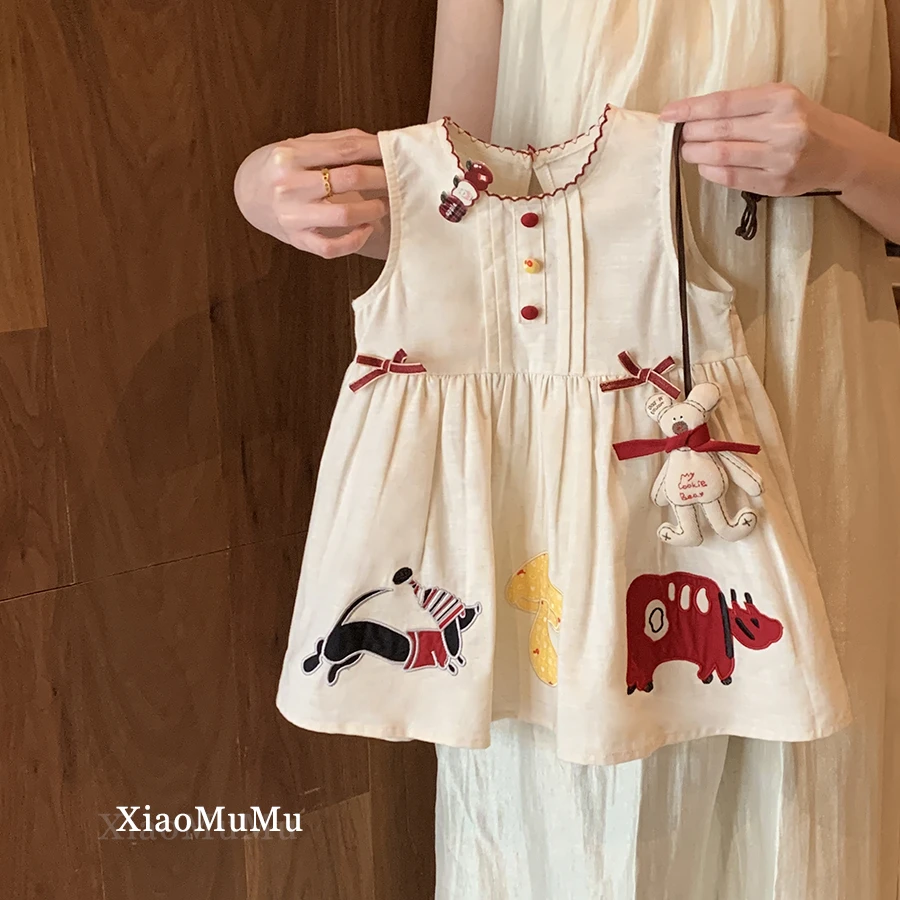 【现货】小沐沐女童度假连衣裙2025新款夏装小童女宝宝洋气裙子可爱