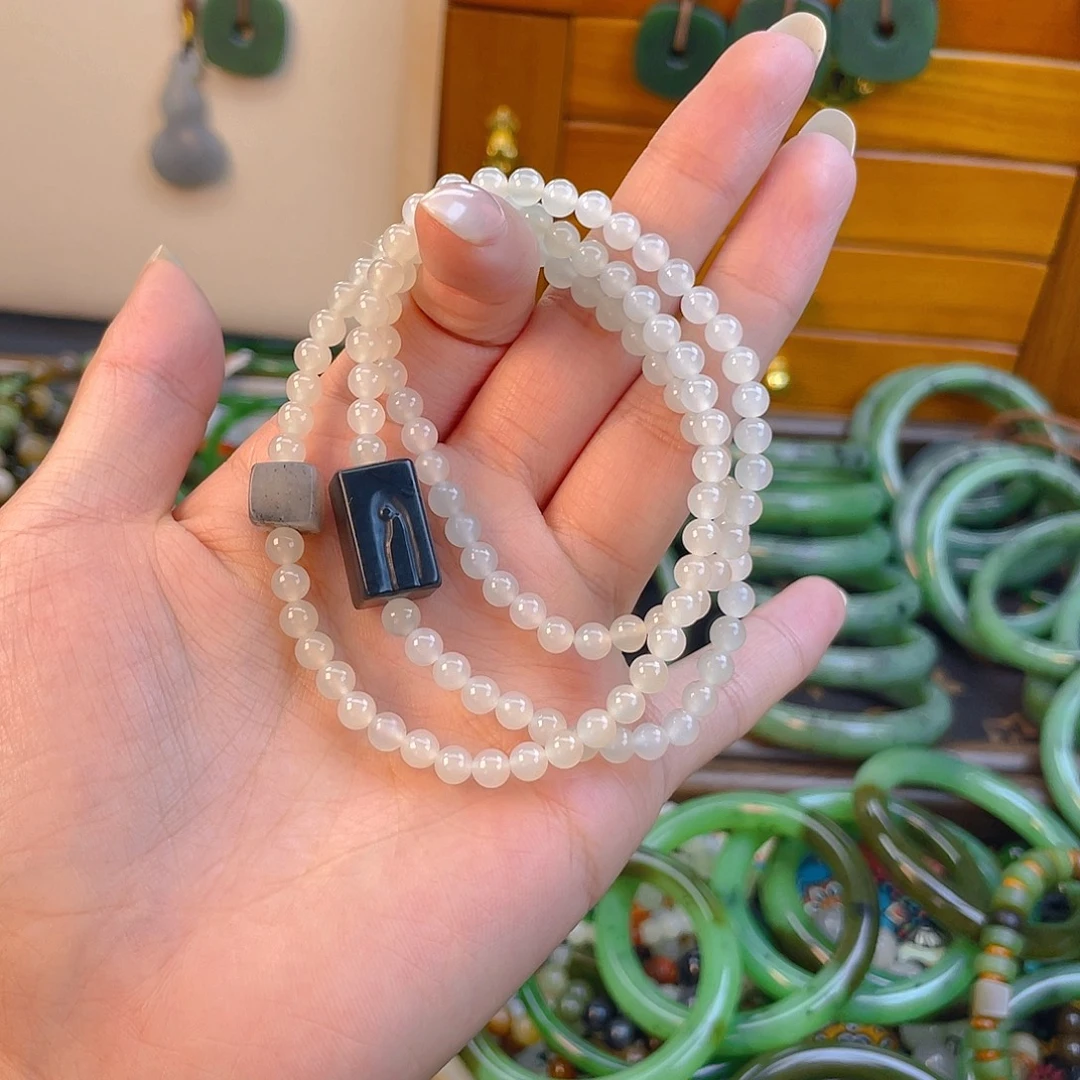 和田玉未镶嵌手链