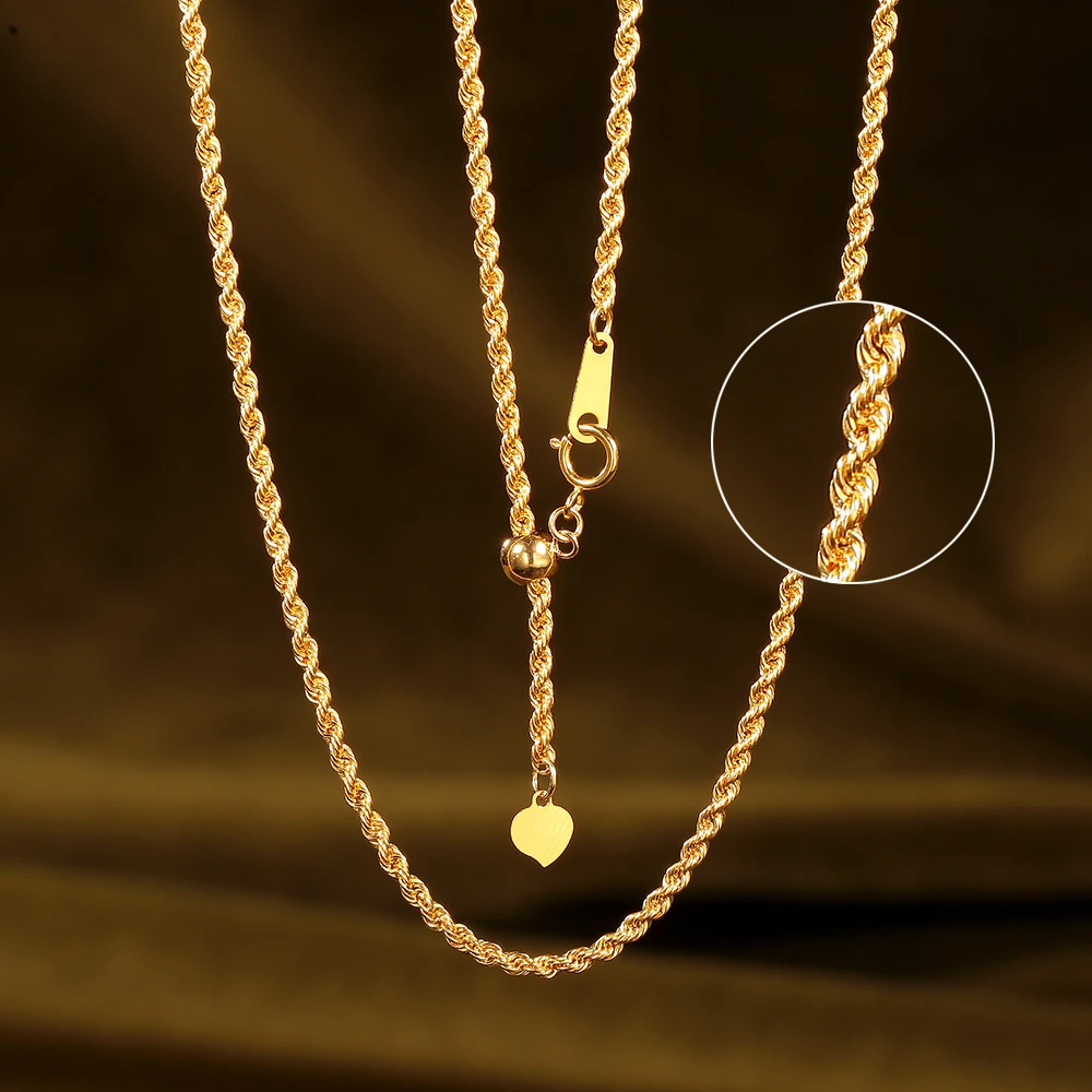 【巧儿专属】18k金战神麻花百搭抽拉链60CM 可调节