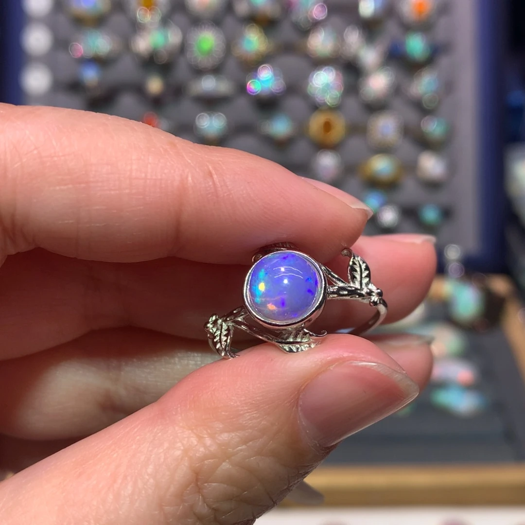 银S925镶嵌欧泊戒指款式