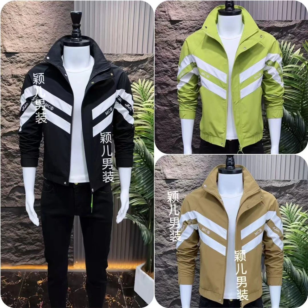 潮流韩版修身百搭时尚休闲男士帅气立领春秋季夹克外套运动春季