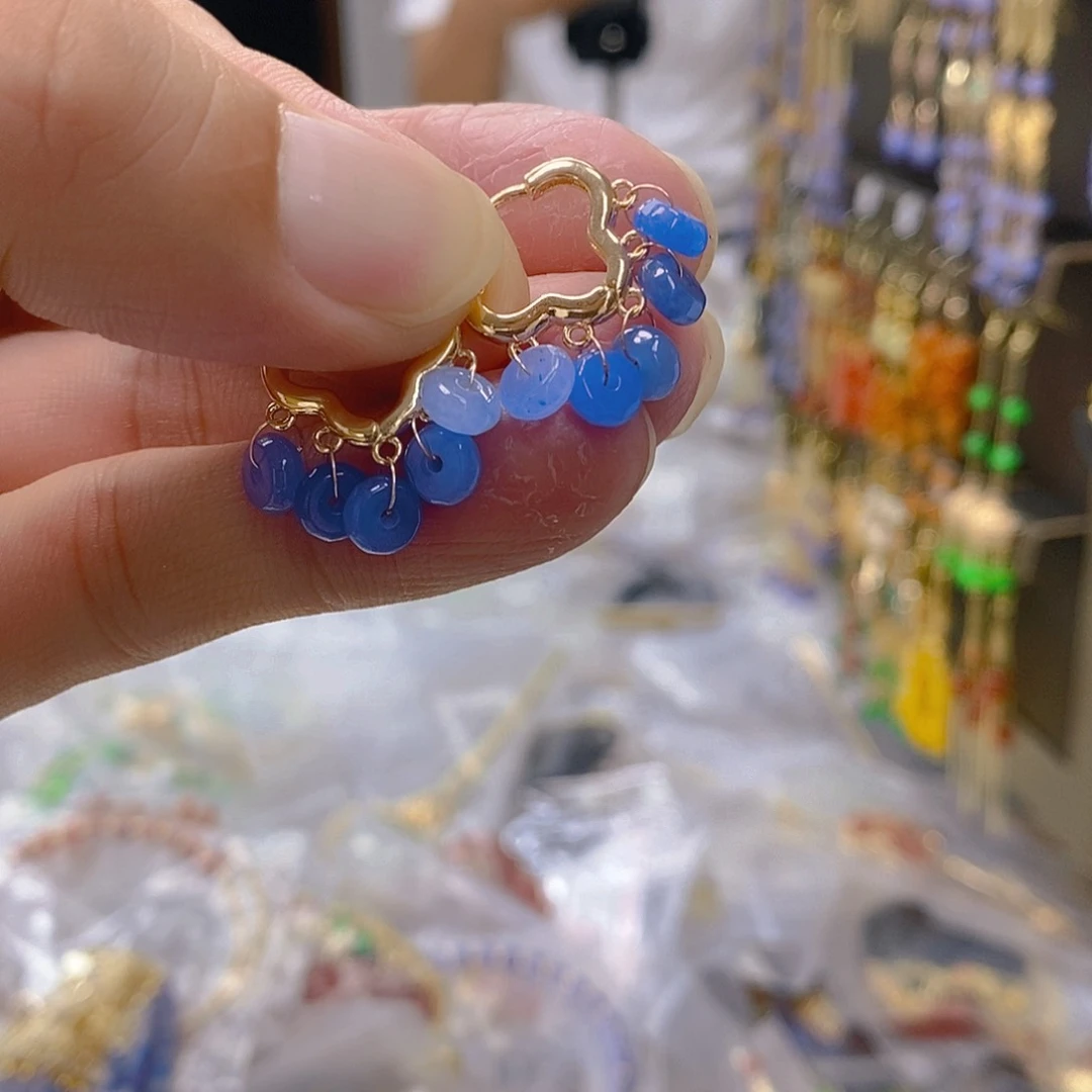 翡翠合金耳饰翡翠