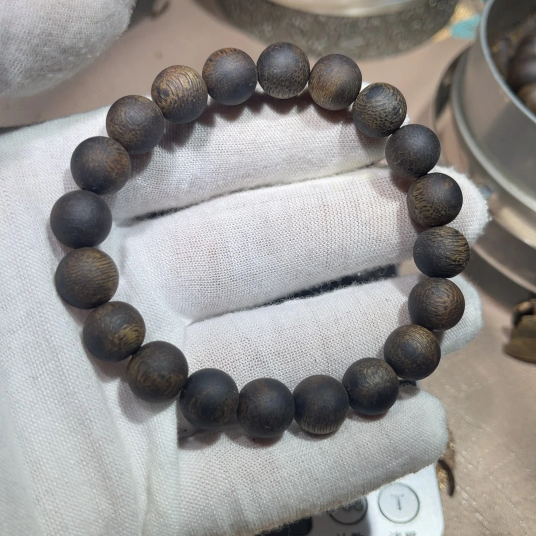 有***田手串沉香绿奇楠沉香1.0单圈